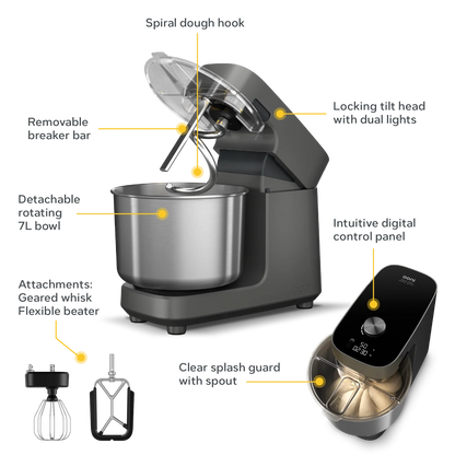 Ooni Halo Pro Spiral Mixer - Polar White