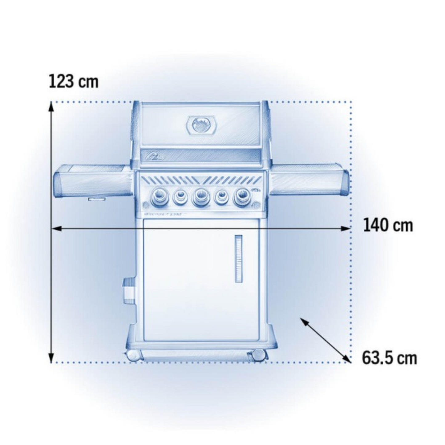 Napoleon Rogue SE 425 Stainless Steel Gas BBQ RSE425RSIBPSS-1 with Infrared Side Burner & Rear Burner | Free Cover & Rotisserie