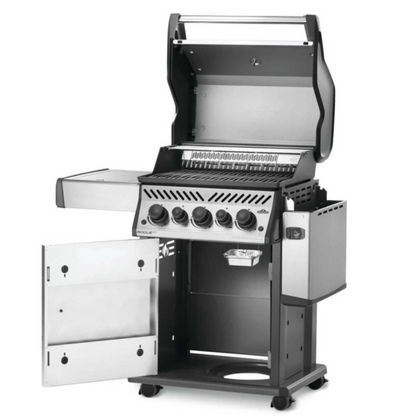 Napoleon Rogue SE 425 Stainless Steel Gas BBQ RSE425RSIBPSS-1 with Infrared Side Burner & Rear Burner | Free Cover & Rotisserie